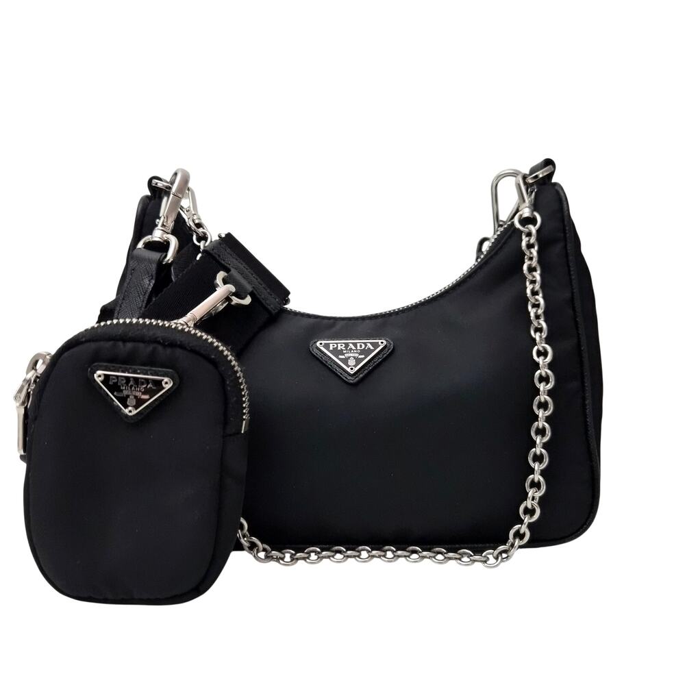 Prada Black Nylon Re Edition 2005 Crossbody Bag
